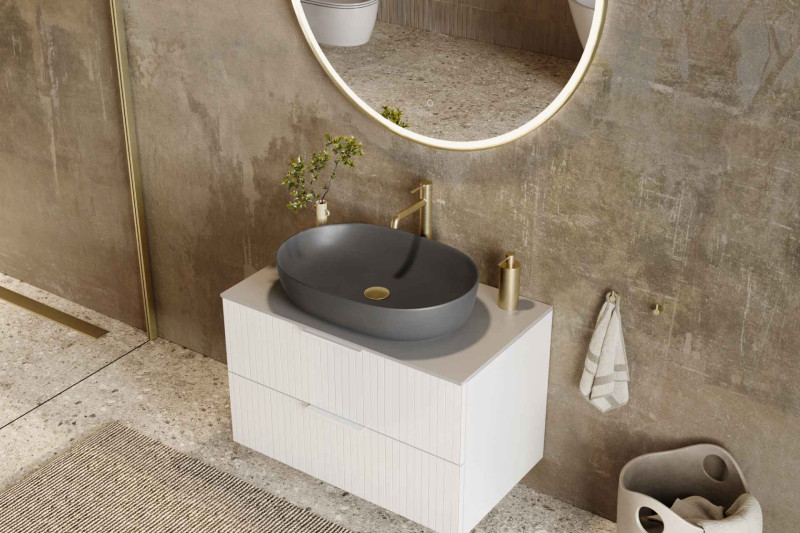 Excellent Jima umywalka nablatowa owalna 61x41 grafit mat CEAC.2001.615.GRM