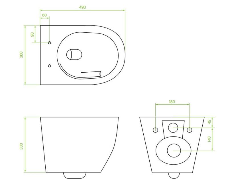 Laveo Desna CycleOn 2.0 muszla wisząca + deska wolnoopadająca slim VMD610S
