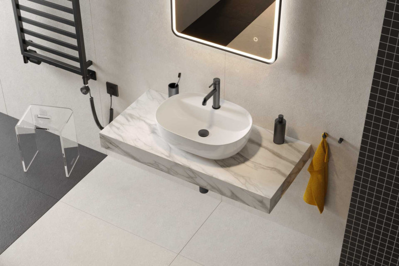 Excellent Jima umywalka nablatowa owalna 51x38 z otworem biały połysk CEAC.2002.510.WH