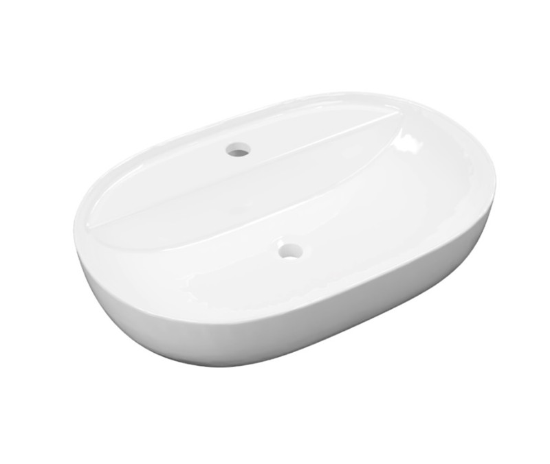 Excellent Jima umywalka nablatowa owalna 61x41 z otworem biały połysk CEAC.2002.615.WH