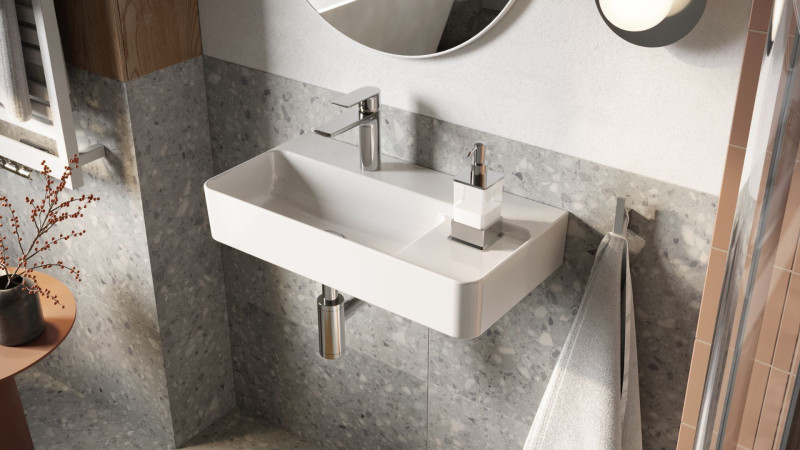 Excellent Ness umywalka wisząca/nablatowa 60x31 cm z otworem biały połysk CENL.3519.600.WH