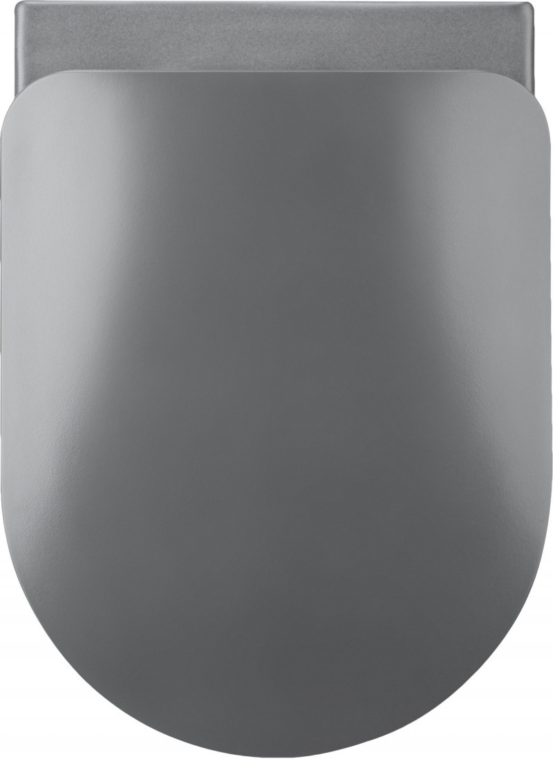 Deante Peonia Miska WC bezkołnierzowa z deską 51 x 36 cm antracyt CDEDDZPW