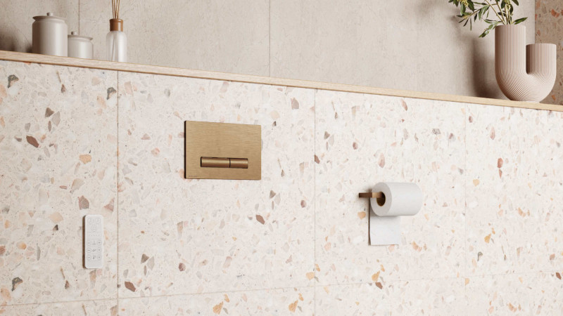 Excellent Aurro przycisk do stelaża wc Shiro 2.0 miedziany szczotkowany INEX.AU230.150.CB