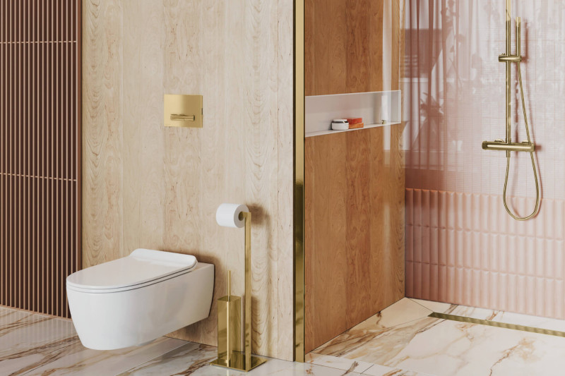 Excellent Aurro przycisk do stelaża wc Shiro 2.0 złoty połysk INEX.AU230.150.GL