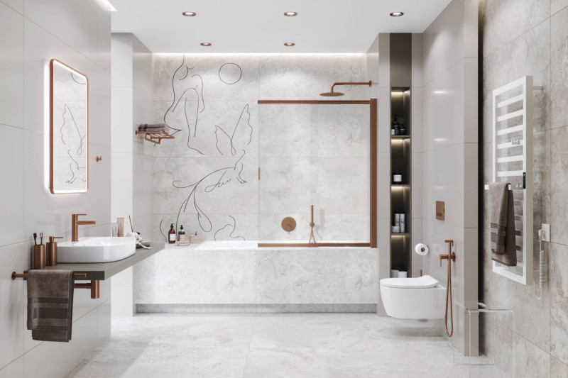 Excellent Oceana umywalka wisząca 50x41 cm owalna biały połysk CEEX.6719.500.WH