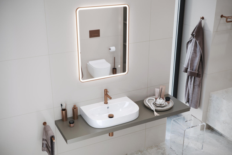 Excellent Oceana umywalka wisząca 60x41 cm owalna biały połysk CEEX.6719.600.WH