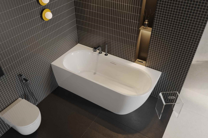 Excellent Oceana 2.0 wanna wolnostojąca narożna lewa akryl 165x75 biały połysk WAEX.OCE2.165NL.WH