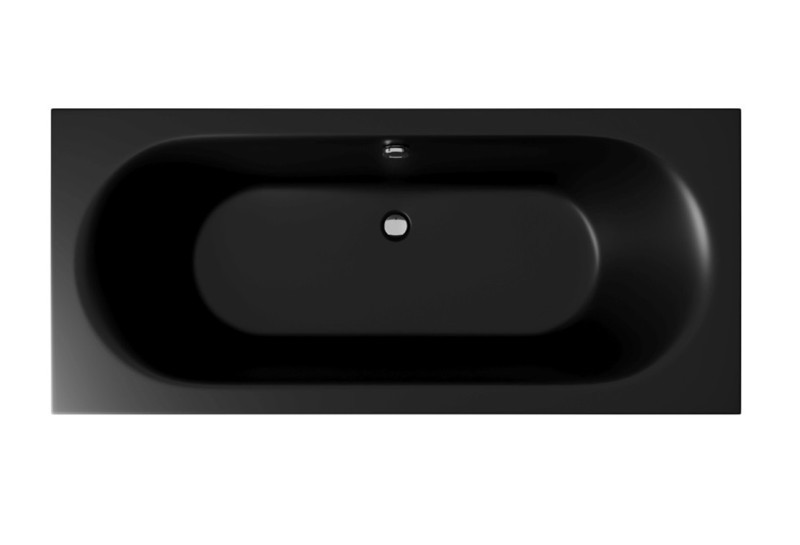 Excellent Oceana Slim wanna prostokątna 170x75 z nogami czarny mat WAEX.OCE17BLMS