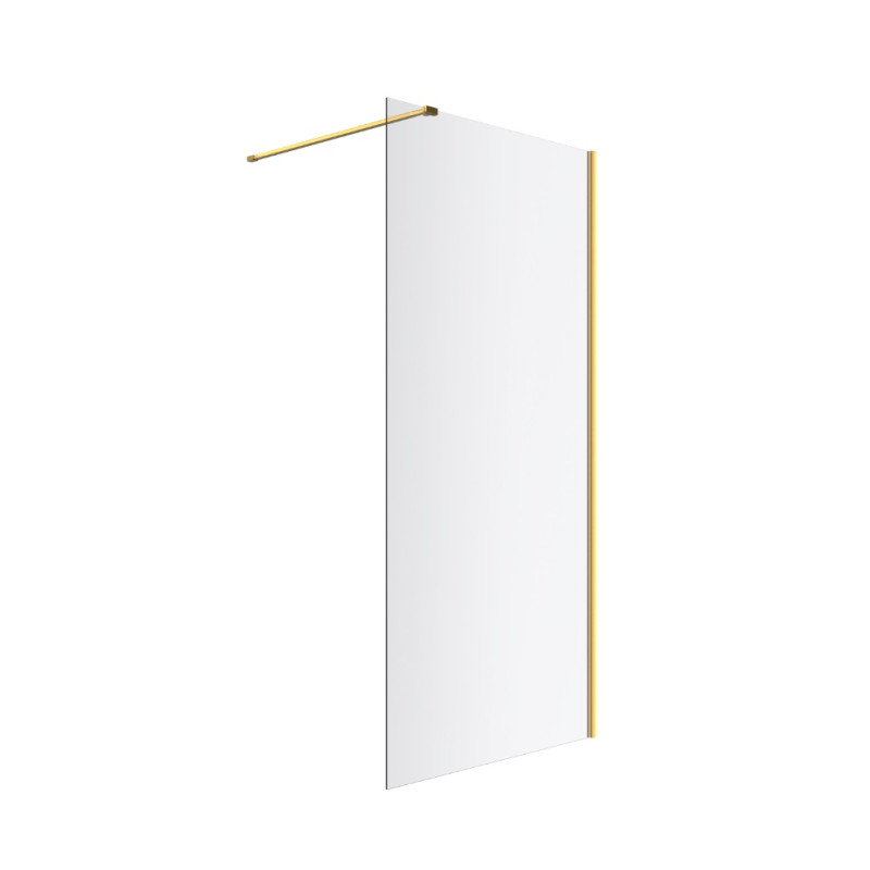 Excellent Vidoq kabina typu Walk-In 90 cm złoty szczotkowany przeźroczyste Clean Control KAEX.1506.900.LP.GB