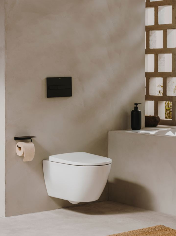 Roca Ona Rimless® Vortex muszla WC wisząca 53x36 cm biały połysk A34668C000