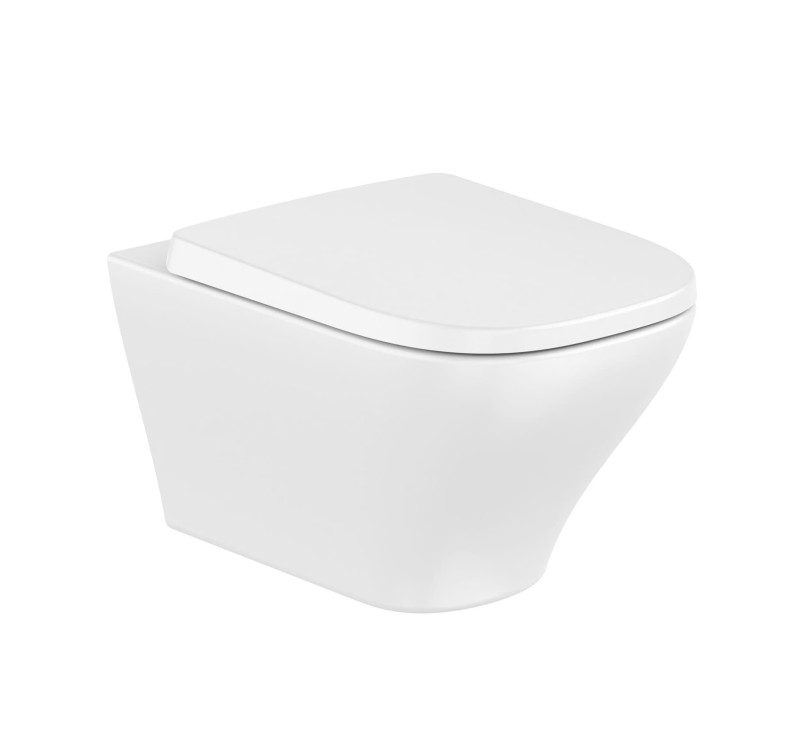 Roca Optica Rimless® Vortex muszla WC wisząca 53x35,5 cm biały połysk A346V13000