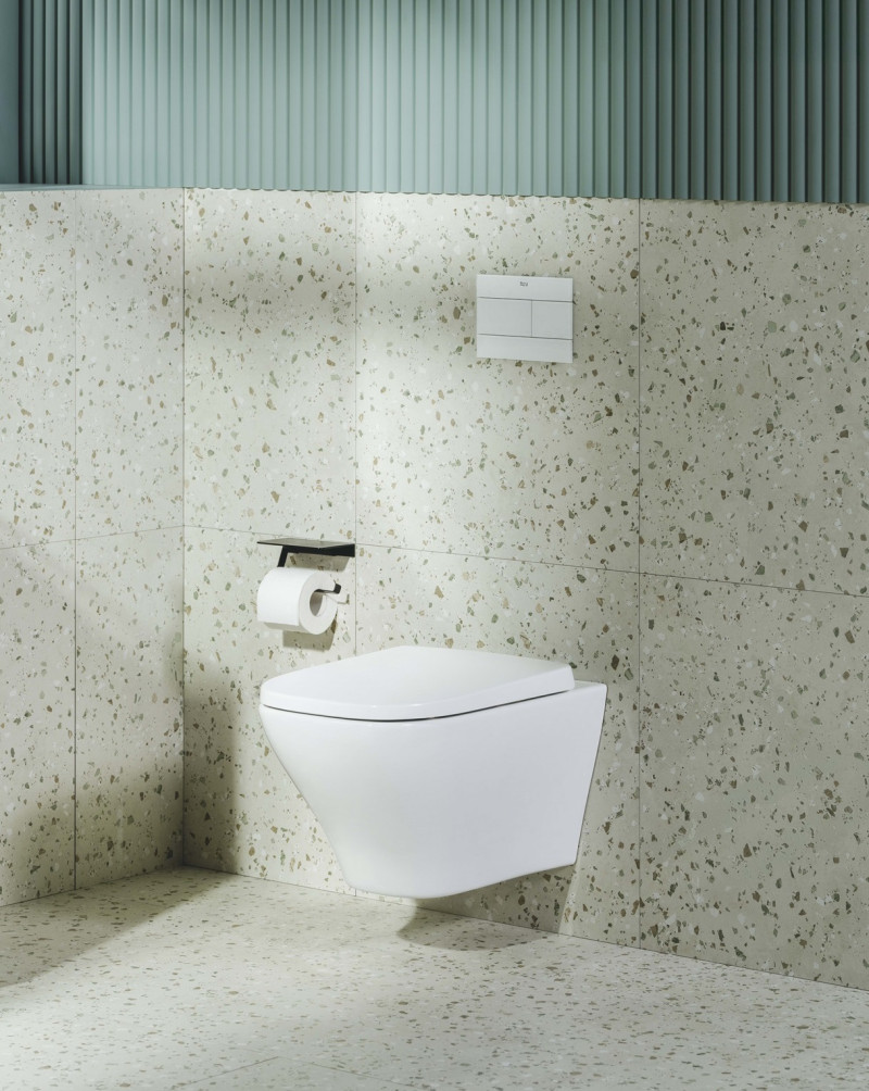 Roca Optica Rimless® Vortex muszla WC wisząca 53x35,5 cm biały połysk A346V13000