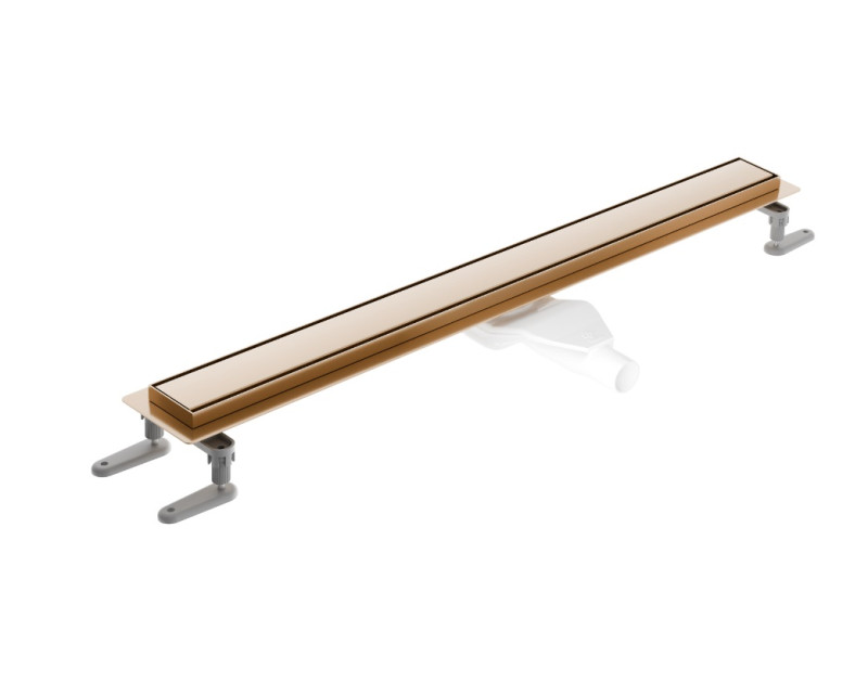 Excellent Stilio odpływ liniowy z rusztem dekoracyjnym 80 cm miedź szczotkowana INEX.1515.800.R.CB