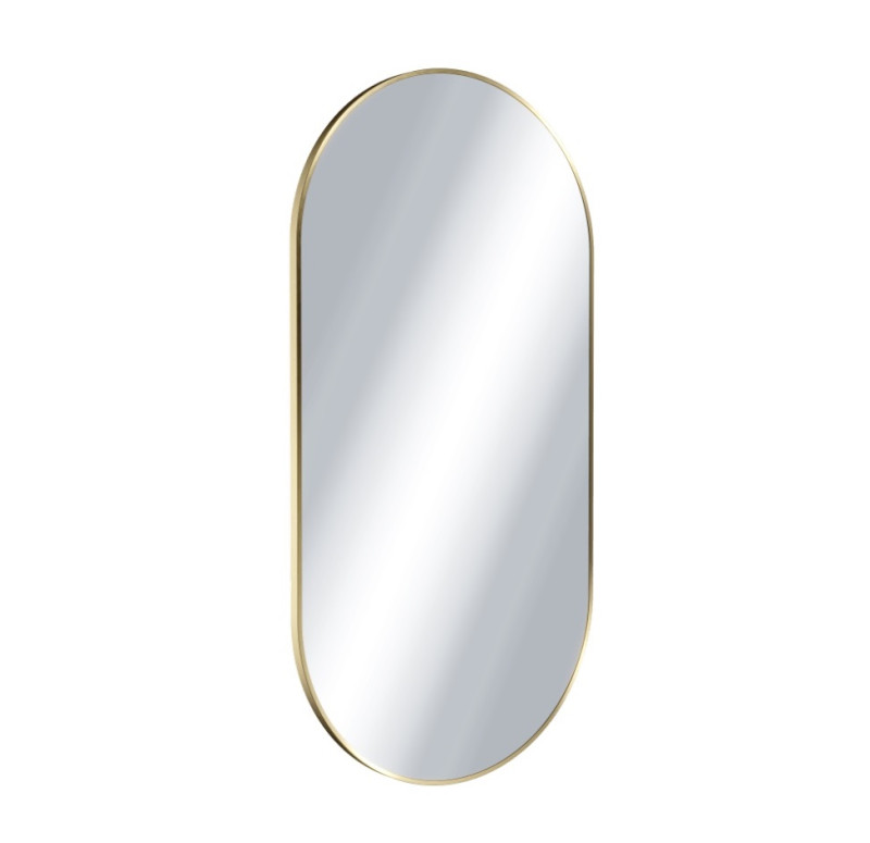 Excellent Revia lustro owalne 100x50 w ramie złoty szczotkowany DOEX.RE100.050.GB