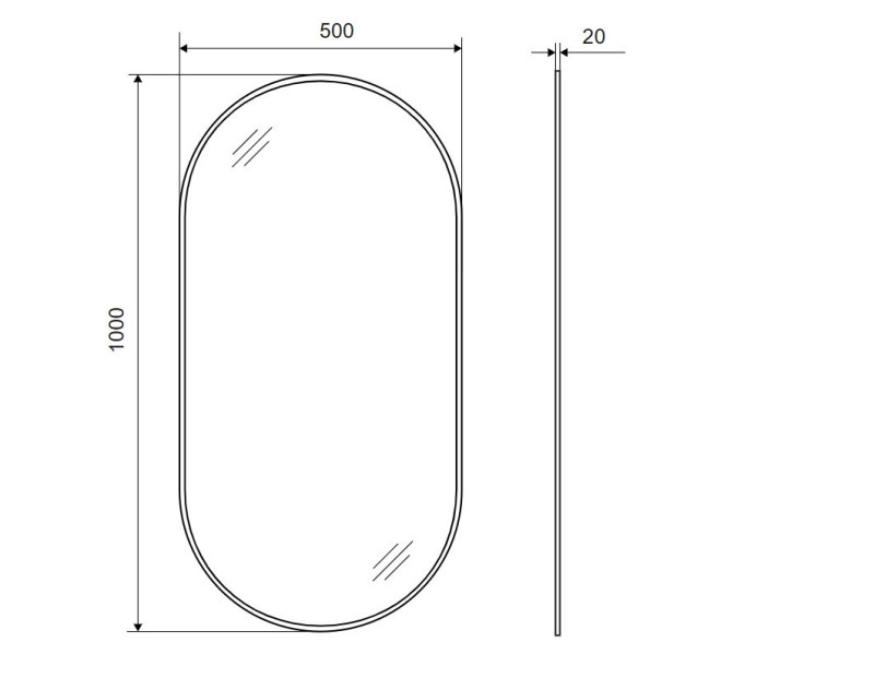 Excellent Revia lustro owalne 100x50 w ramie złoty szczotkowany DOEX.RE100.050.GB