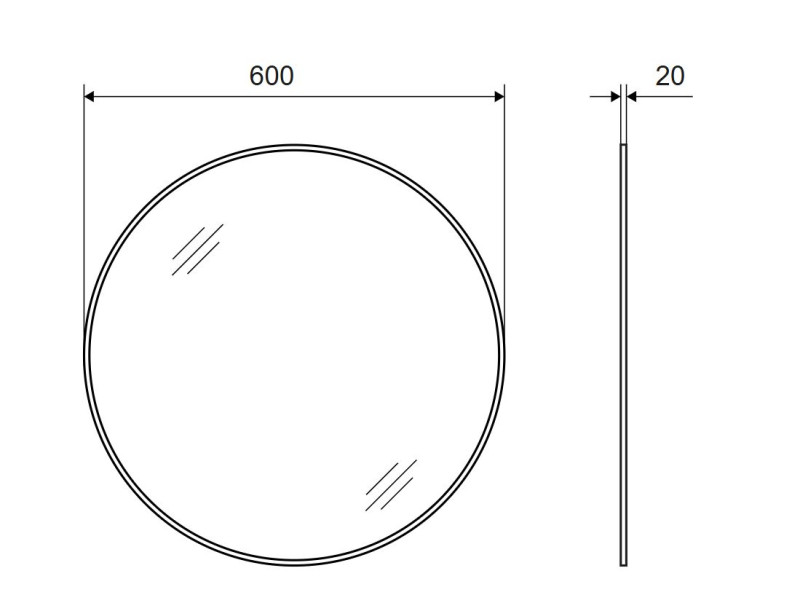Excellent Virro lustro okrągłe 60x60 złoty szczotkowany DOEX.VI060.GB