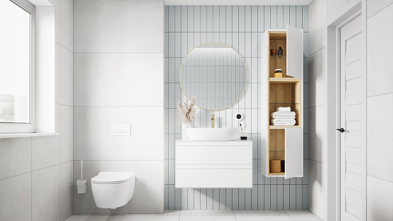 Excellent Virro lustro okrągłe 80x80 złoty szczotkowany DOEX.VI080.GB