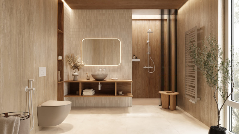 Excellent Lumiro lustro LED w ramie akrylowej prostokątne 120x80 DOEX.LU120.080.AC