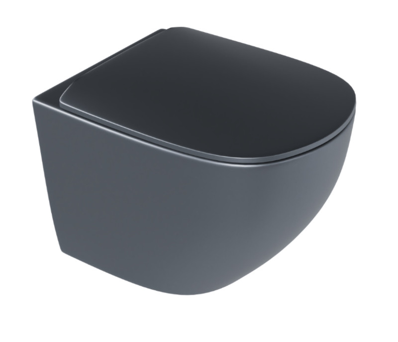 Excellent Luqa Spin 360 muszla WC wisząca + deska wolnoopadająca 48x36 grafit mat CEAC.6403.K.6405.480.GRM