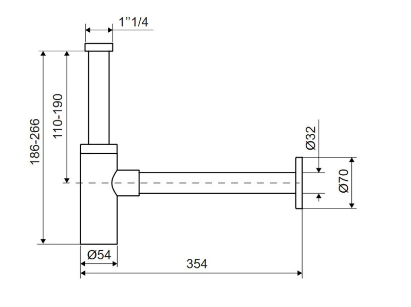 Excellent D54 syfon umywalkowy ozdobny chrom połysk INEX.2018CR