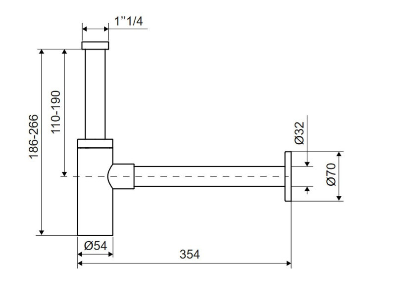 Excellent D54 syfon umywalkowy ozdobny biały mat INEX.2018WH