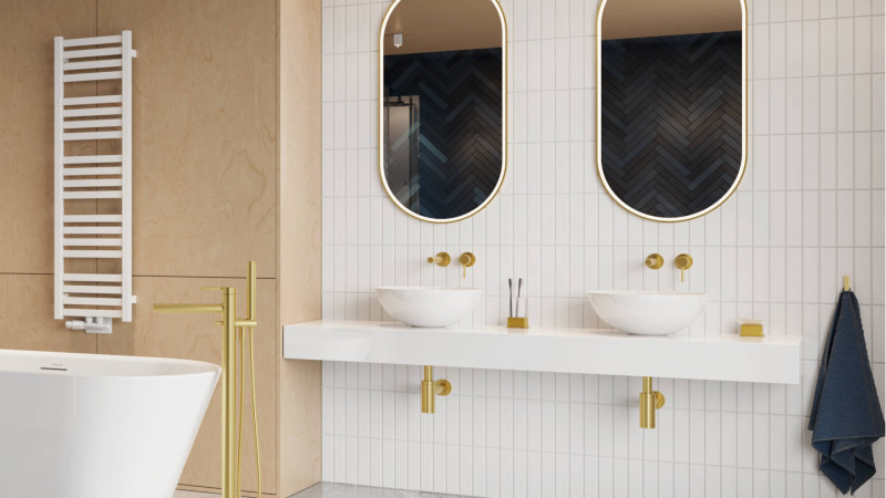 Excellent D54 syfon umywalkowy ozdobny złoty szczotkowany INEX.2018GB