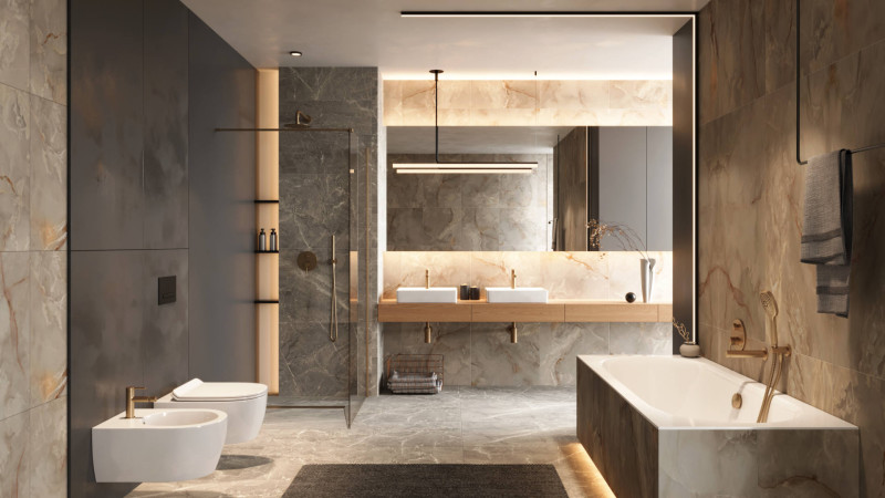 Excellent D54 syfon umywalkowy ozdobny miedziany szczotkowany INEX.2018CB