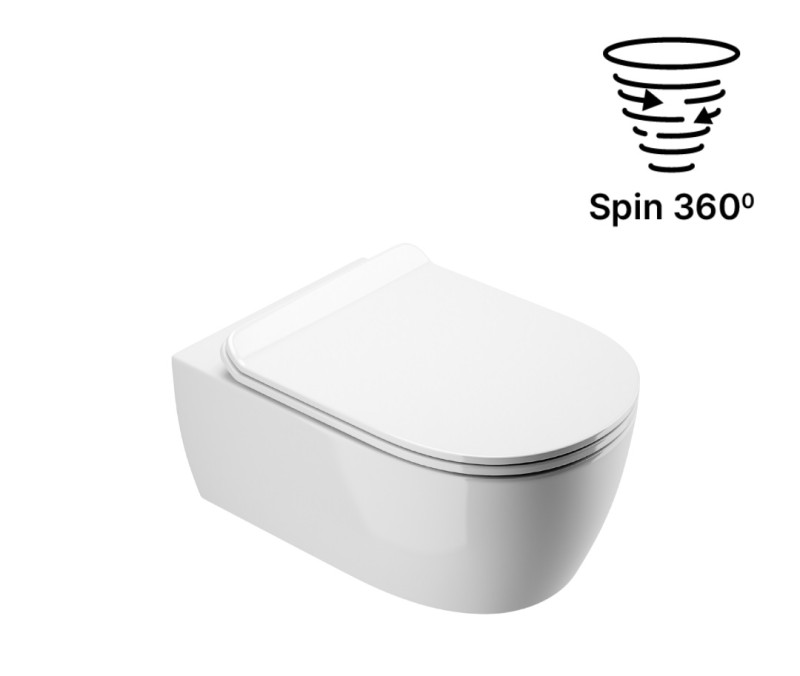 Excellent Doto D 54 Spin 360 muszla wisząca + deska wolnoopadająca biały połysk CEEX.1403.545.WH