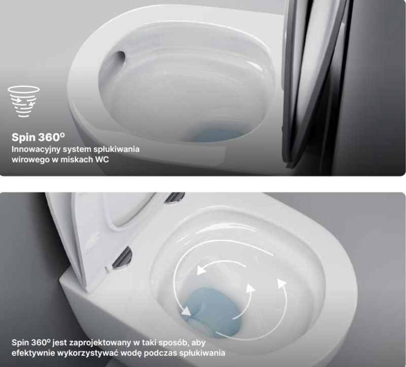 Excellent Doto D 54 Spin 360 muszla wisząca + deska wolnoopadająca biały połysk CEEX.1403.545.WH