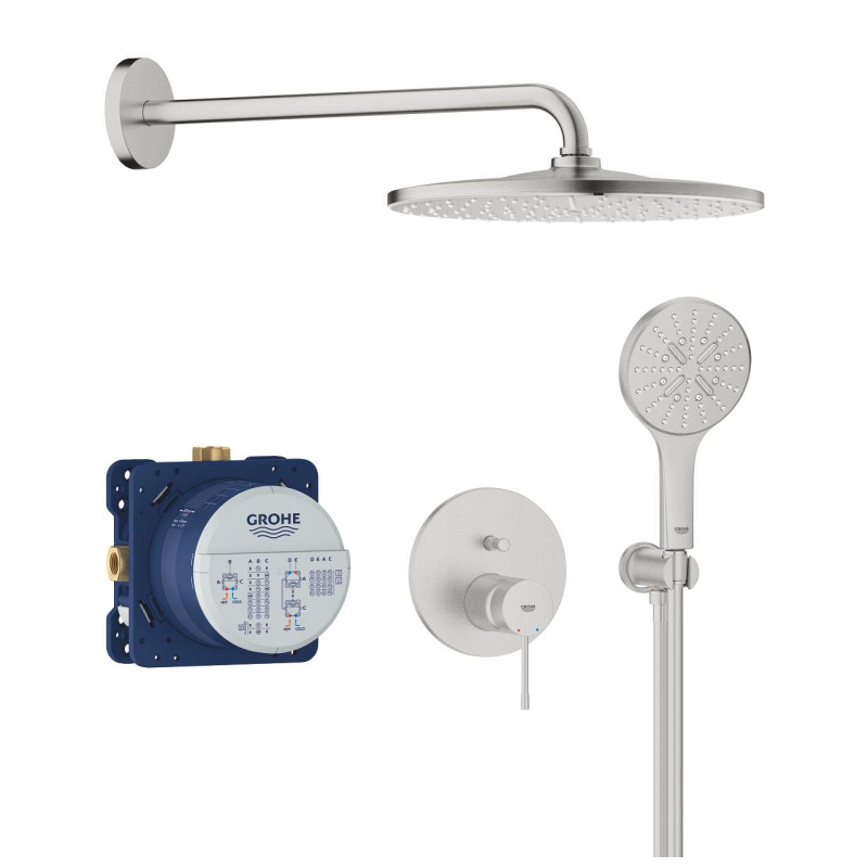 Grohe Essence zestaw podtynkowy z deszczownicą Mono 310 kompletny stal 25287DC0