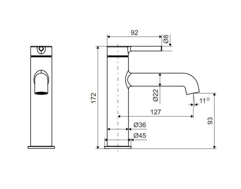 Excellent Delta Pi bateria umywalkowa chrom połysk AREX.1211CR