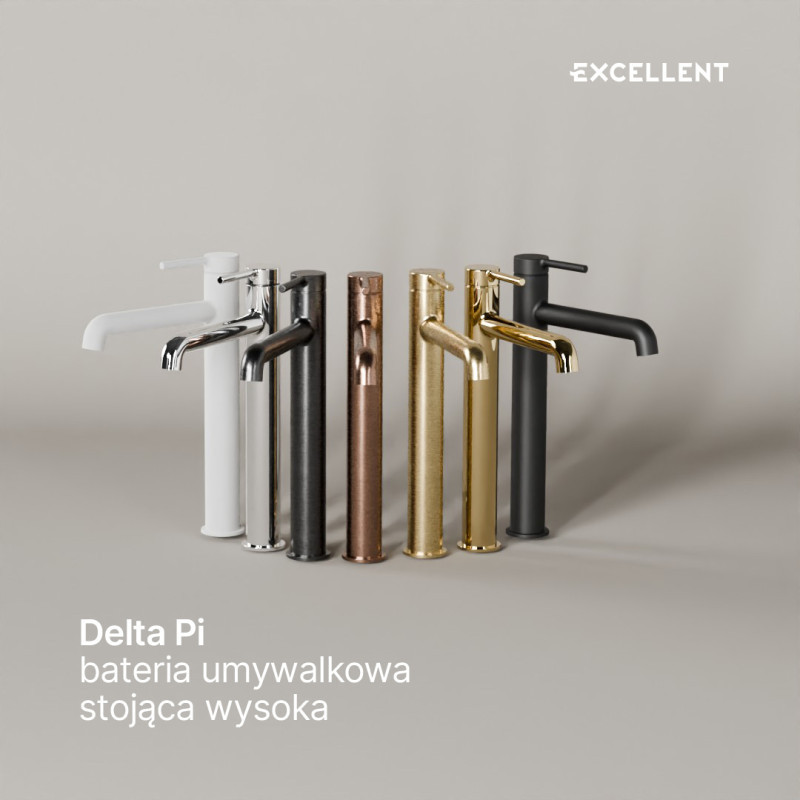 Excellent Delta Pi bateria umywalkowa miedziany szczotkowany AREX.1211CB