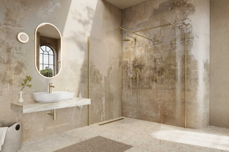 Excellent Delta Pi bateria umywalkowa złoty szczotkowany AREX.1211GB