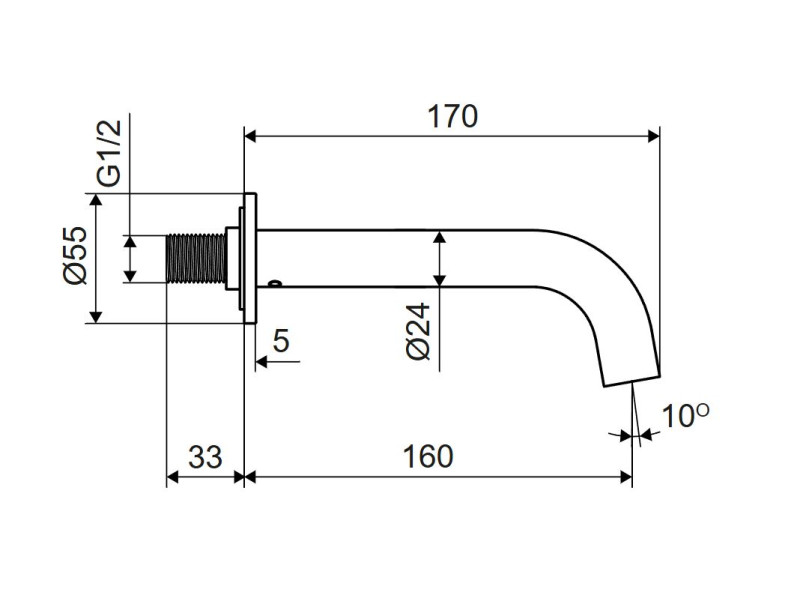 Excellent Delta Pi wylewka wannowa chrom połysk AREX.1224CR