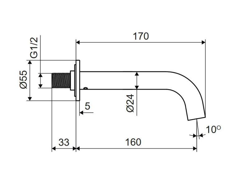Excellent Delta Pi wylewka wannowa złoty szczotkowany AREX.1224GB