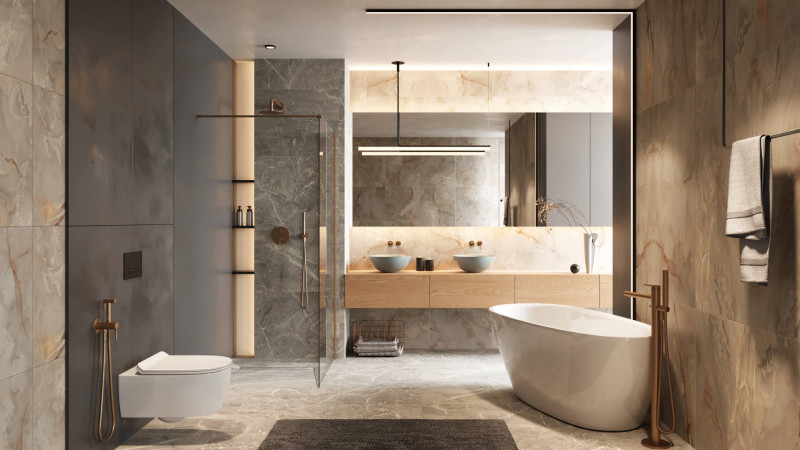 Excellent Loka słuchawka prysznicowa okrągła miedziany szczotkowany AREX.SH.023CB