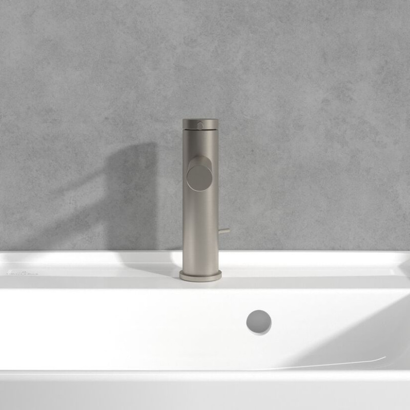 Villeroy&Boch Loop&Friends bateria umywalkowa z korkiem automatycznym nikiel szczotkowany TVW10610215364