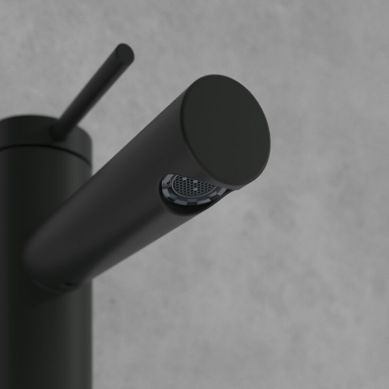 Villeroy&Boch Loop&Friends bateria umywalkowa z korkiem automatycznym czarny matowy TVW106102153K5