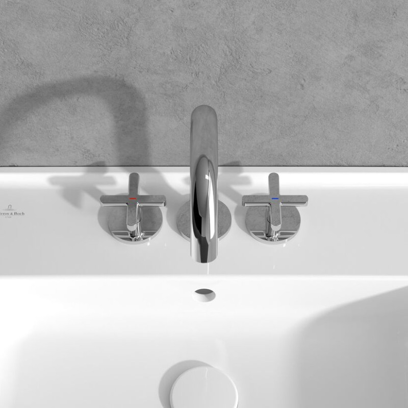 Villeroy&Boch Loop&Friends bateria umywalkowa trzyotoworowa chrom połysk TVZ10600900061