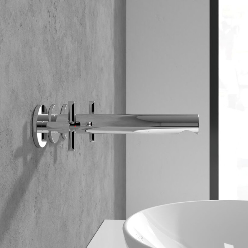 Villeroy&Boch Loop&Friends trzyotworowa bateria umywalkowa podtynkowa chrom połysk TVZ10601200061