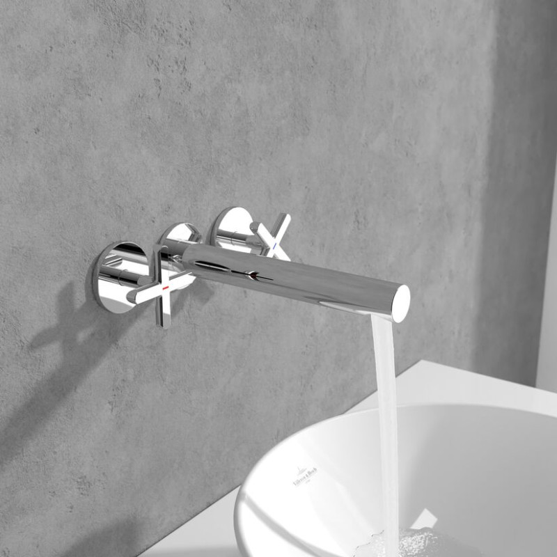 Villeroy&Boch Loop&Friends trzyotworowa bateria umywalkowa podtynkowa chrom połysk TVZ10601200061