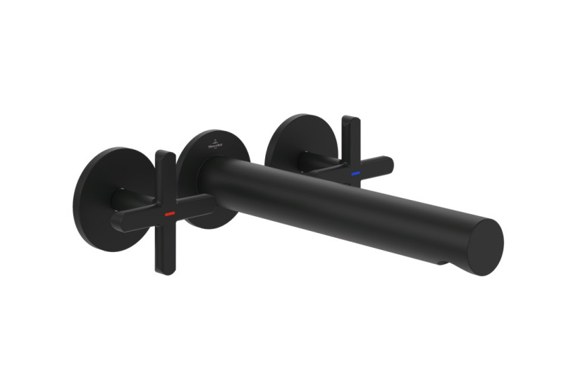 Villeroy&Boch Loop&Friends trzyotworowa bateria umywalkowa podtynkowa czarny matowy TVZ106012000K5