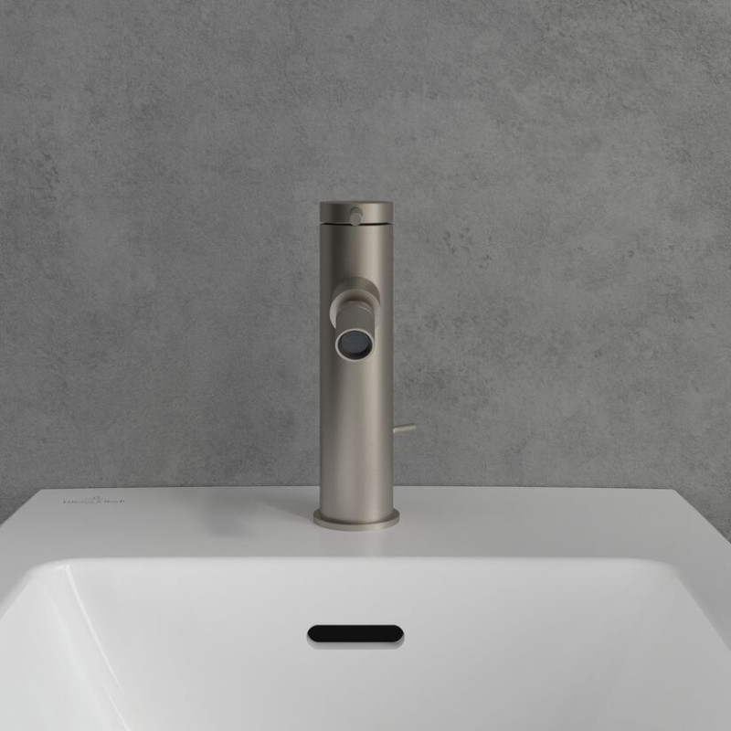 Villeroy&Boch Loop&Friends bateria bidetowa z korkiem automatycznym nikiel szczotkowany TVB10620115364