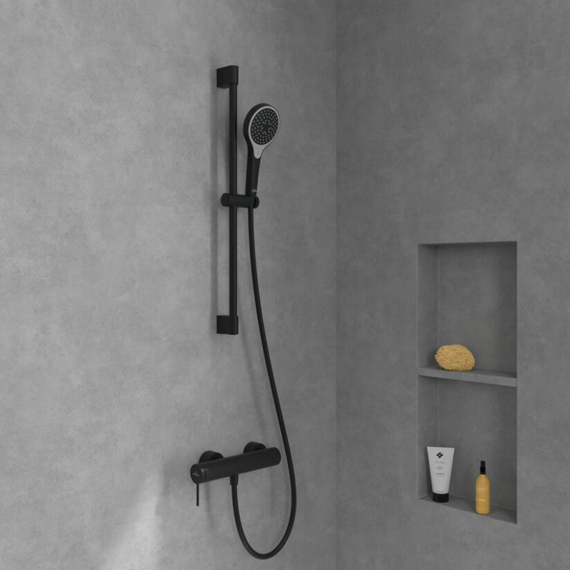 Villeroy&Boch Loop&Friends bateria prysznicowa ścienna czarny matowy TVS106301153K5