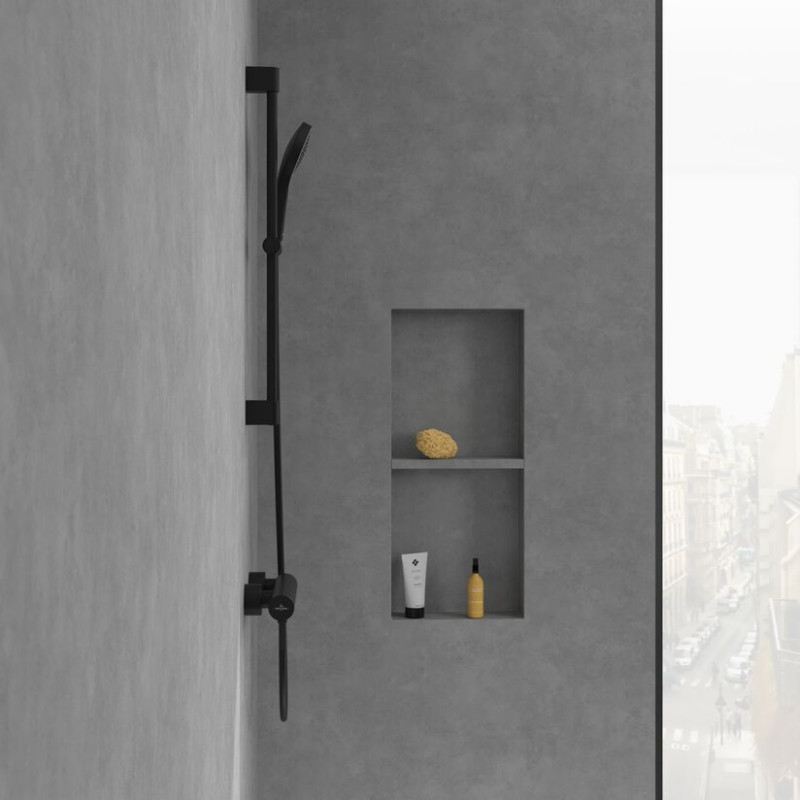 Villeroy&Boch Loop&Friends bateria prysznicowa ścienna czarny matowy TVS106301153K5