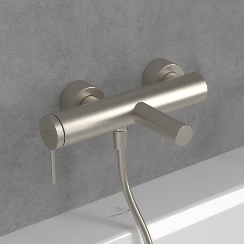 Villeroy&Boch Loop&Friends bateria wannowa ścienna nikiel szczotkowany TVT10650115364