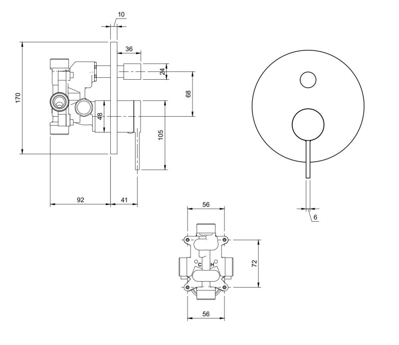 Villeroy&Boch Loop&Friends bateria wannowo-prysznicowa podtynkowa chrom połysk TVS10635311361