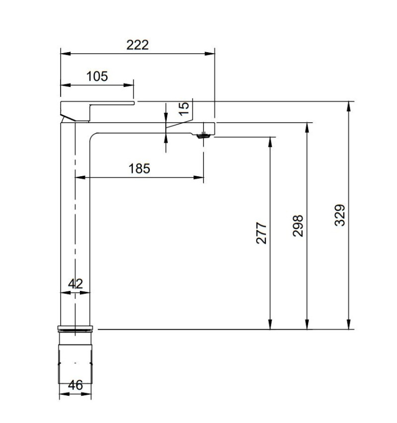 Villeroy&Boch Architectura bateria umywalkowa wysoka chrom połysk TVW10300500061