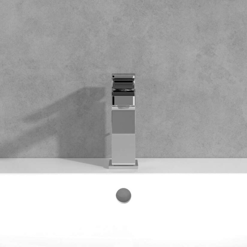 Villeroy&Boch Architectura Square bateria umywalkowa z korkiem automatycznym chrom połysk TVW12500100061