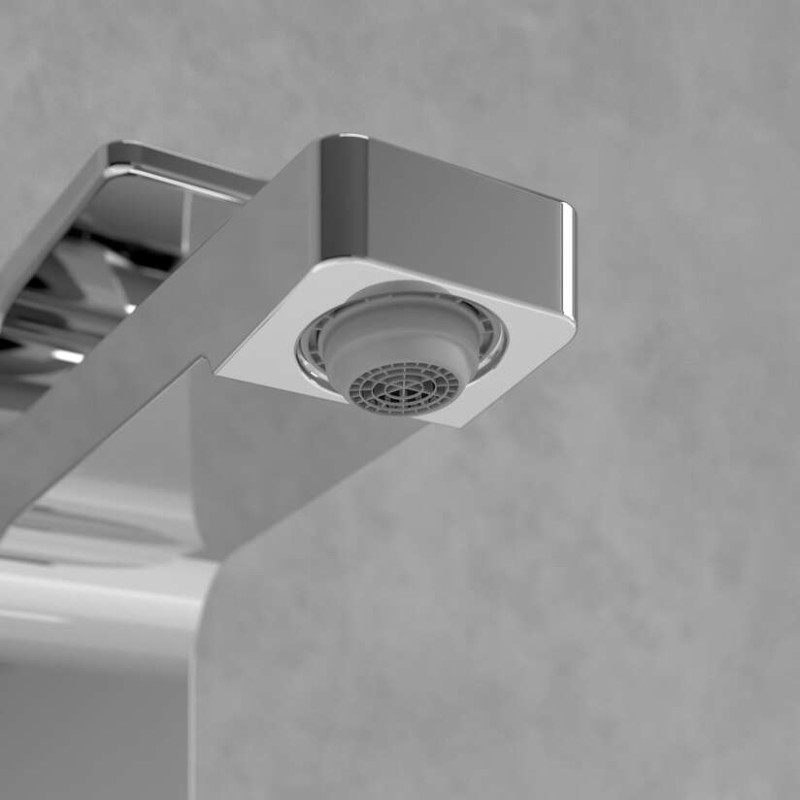 Villeroy&Boch Architectura Square bateria umywalkowa z korkiem automatycznym chrom połysk TVW12500100061